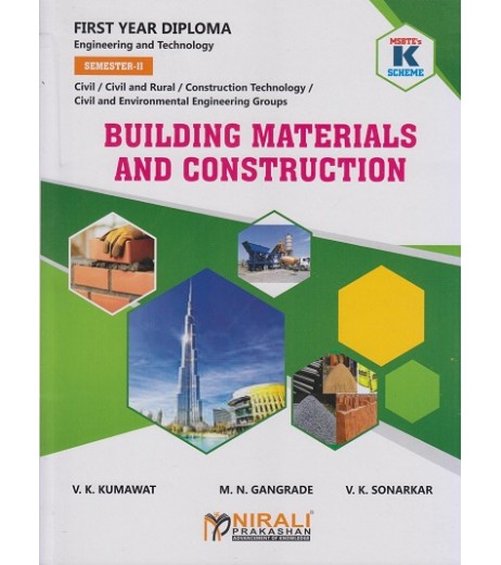 Building Material And Construction K Scheme MSBTE First Year Sem 2 | Civil Engineering branch | Nirali Publication