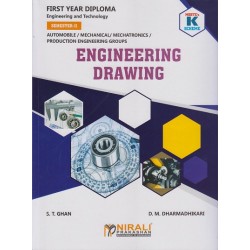 Engineering Drawing K Scheme MSBTE First Year Sem 2 Automobile,Mechanical,Mechatronics,Production Groups Nirali Publication