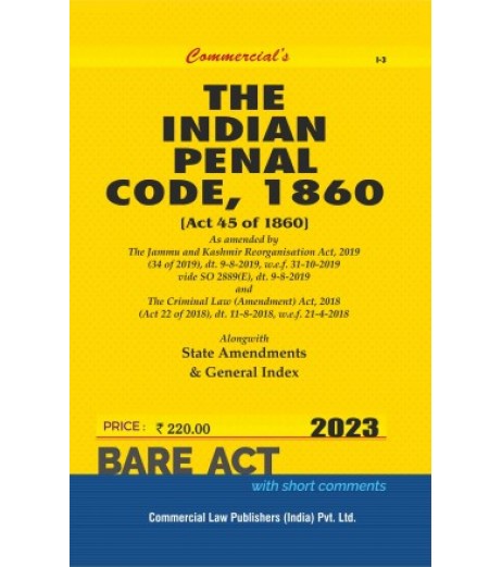 Commercials Indian Penal Code, 1860 (IPC) Bare Act 2023