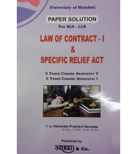 Law Of Contract Paper Solution FYBSL and FYLLB  Sem 1 Aarti and Co.