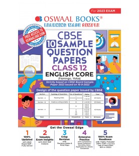 Oswaal CBSE Sample Question Papers Class 12 English Core | Latest Edition