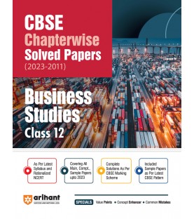 Arihant CBSE Chapterwise Solved Papers Business Studies  Class 12 | Latest Edition