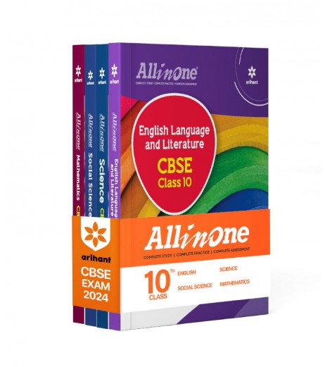 All In One Class 10 Set of 4 Books English, Social Science, Science & Mathematics | Latest Edition CBSE Class 10 - SchoolChamp.net