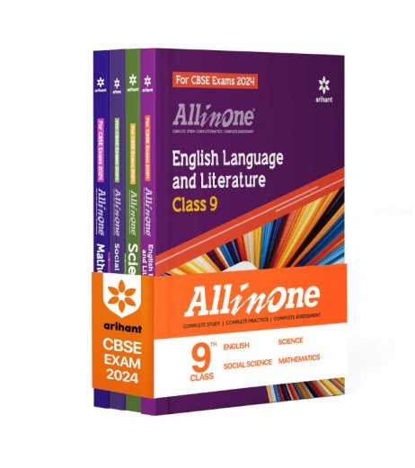 All In One Set of 4 Books English, Social Science, Science, Mathematics For Class 9