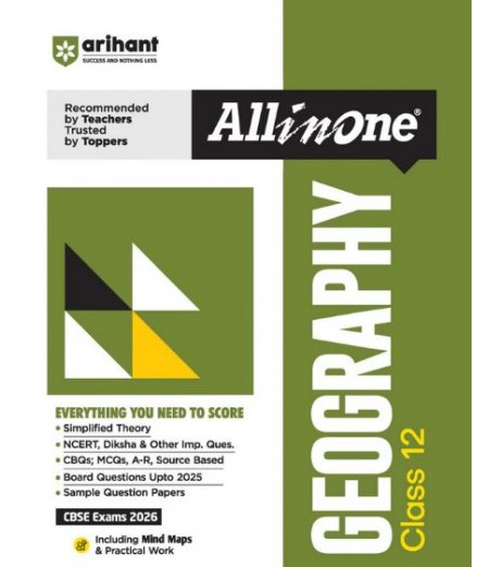Arihant Publication All in one Geography Guide for Class 12 for CBSE examination 2026