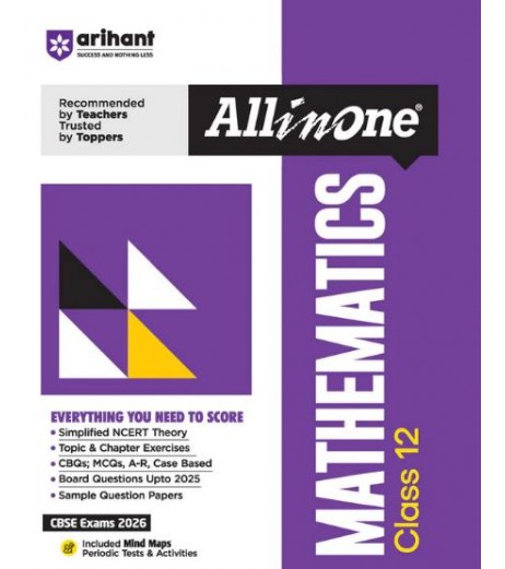 Arihant Publication All in one Mathematics Guide for Class 12 for CBSE examination 2026