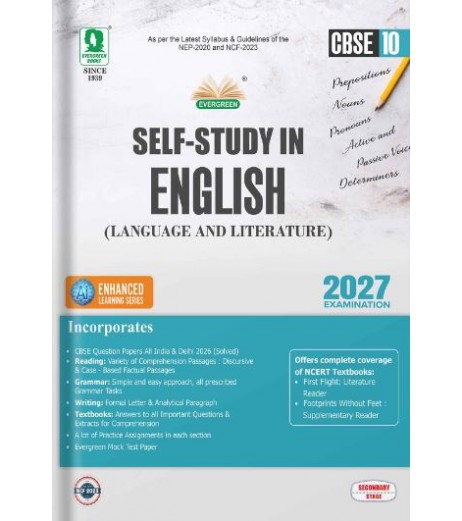 Evergreen CBSE Self- Study in English Language And Literature Class 10