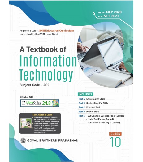 A Textbook Of Information Technology Class 10 (CBSE) by Sayan Banerjee , Swati Goel | Latest Edition CBSE Class 10 - SchoolChamp.net