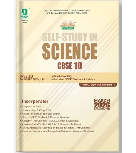Evergreen CBSE Self- Study in Science Class 10 for March 2026