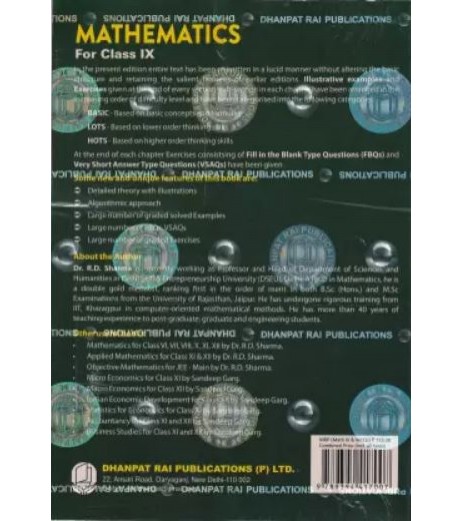 Mathematics for Class 9 by R D Sharma with MCQ Term 1 & 2 CBSE Class 9 - SchoolChamp.net