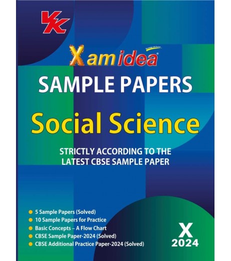 Xam idea Sample Papers Science, Social Science, Mathematics & English Class 10 for 2024 Exam
