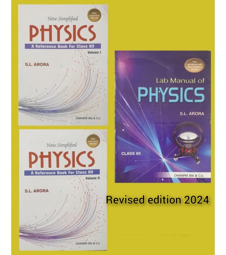 New Simplified Physics for CBSE Class 12 Set of 2 Books by S L Arora 