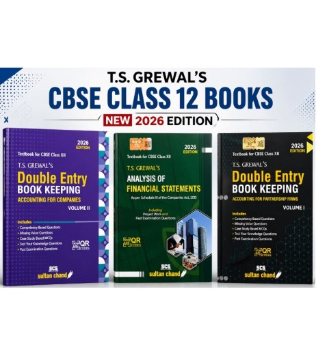 T S Grewals Accounting books for CBSE Class 12 Set Of 3 Books | 2026 Edition
