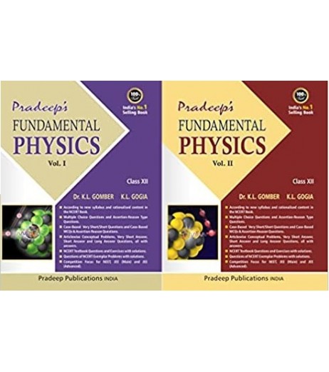 Pradeep's Fundamental Physics Vol.I & II for Class 12|2023-24 edition