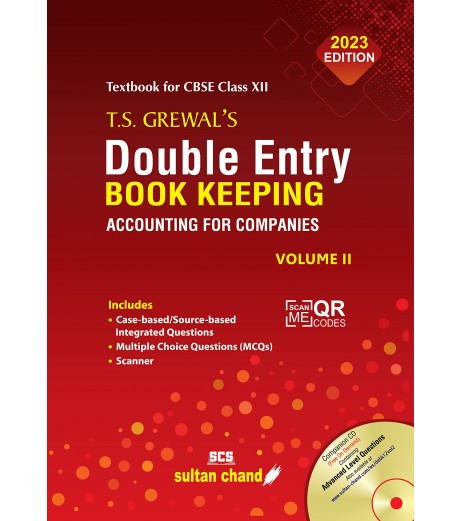 T S Grewals Double Entry Book Keeping Vol 2 CBSE Class 12 Accounting for Companies | 2023 Edition