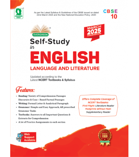 Evergreen CBSE Self- Study in English Language And Literature Class 10