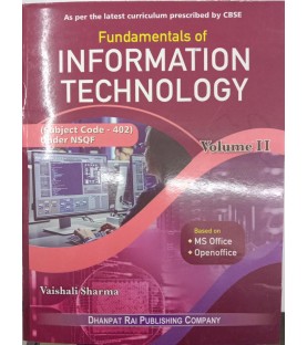 Fundamentals of Information Technology Volume 2 Class 10 by Vaishali Sharma Code-402 | Latest Edition