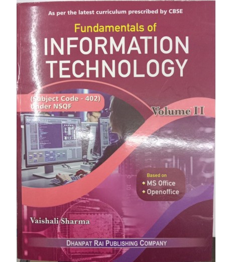 Fundamentals of Information Technology Volume 2 Class 10 by Vaishali Sharma Code-402 | 2023-24 Edition