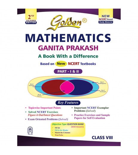 Golden Guide Mathematics Ganita Prakash Class 8 Part I And II | NEP 2020 Golden Guide Mathematics Ganita Prakash Class- 8 | NEP 2020