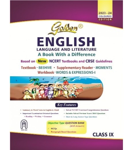 Golden Guide English Language and Literature: A book with a Difference for Class  9 with Sample Papers