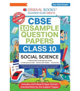 Oswaal CBSE Sample Question Papers Class 10 (Set of 4 Books)  English Language and Literature, Science, Social Science and Mathematics