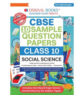 Oswaal CBSE Sample Question Paper Class 10 Social Science | Latest Edition