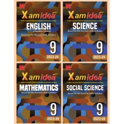 Xam idea CBSE Set of 4 Books Mathematics, Science, Social Science and English Class 9 | Latest Edition