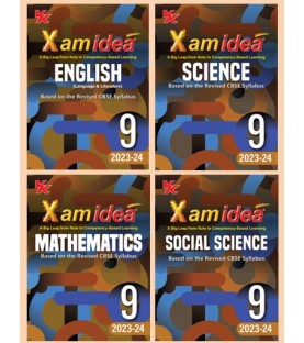 Xam idea CBSE Set of 4 Books Mathematics, Science, Social Science and English Class 9 | Latest Edition