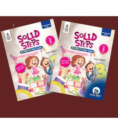 Solid Step Math Mind Teaser Book Part A and B for Class 5 | Latest Edition