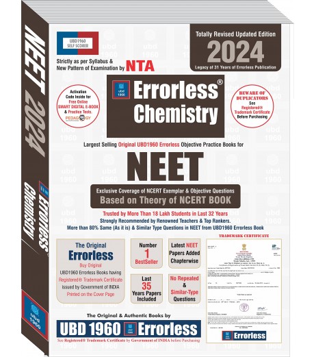 UBD Errorless Chemistry for NEET  Volume 1 and Volume 2| 2024 edition