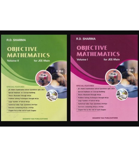 Objective Mathematics For JEE Main by R D Sharma  Set Of 2 Volume 