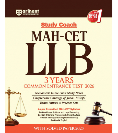 Arihant Study Coach MAH-CET LLB 3 Years Entrance Test 2026 