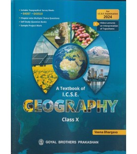 A Text Book of Geography for ICSE Class 10 by Veena Bhargava | Latest Edition