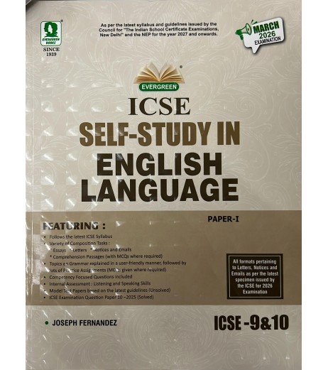Evergreen ICSE Self- Study in English Language Part-I Class 10