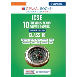 Oswaal ICSE 10 Previous Years Solved Papers Class 10 for