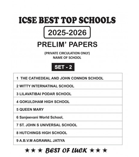 ICSE Prelims Papers 2025-26 Set-2 books ICSE Prelims Papers 2025-26 Set-2 books
