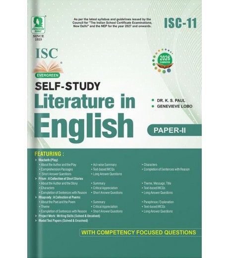 Evergreen ISC Self- Study Literature in English Part-II Class 11