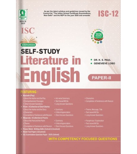 Evergreen ISC Self- Study Literature in English Part-II Class 12