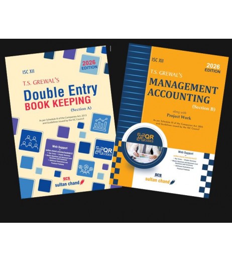 T S Grewals ISC Double Entry Book Keeping Accountancy + Management Accounting for Class 12 set of 2 books