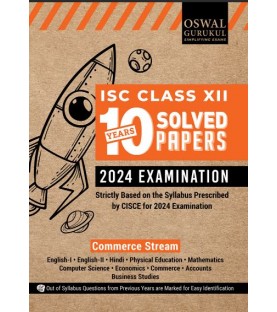 Oswal Gurukul ISC 10 Year Solved Papers Commerce Stream Class 12 |Latest Edition