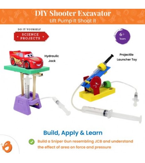 DIY Hydraulic Shooter & Jack  Science Project Kit for 13+ Year Of Kids