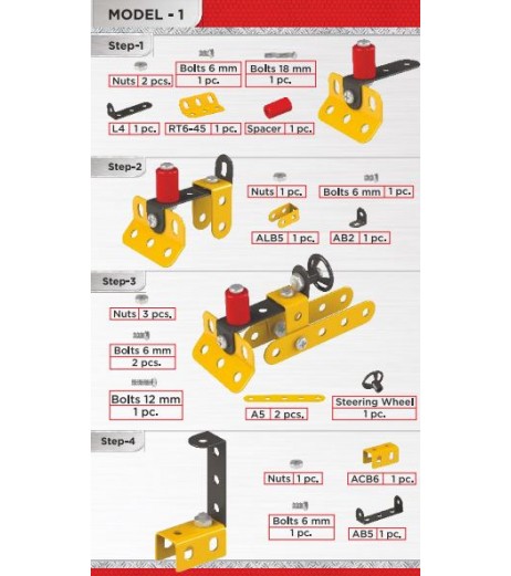 MECHANIX Beginner Bulldozer Kits,DIY Stem Metal Construction Set for 7+  year