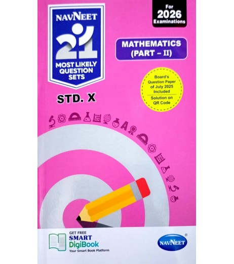 Navneet 21 Most Likely Question sets Mathematics Part 2 SSC Maharashtra Board | Latest Edition Navneet Navneet 21 Most Likely Question sets Mathematics Part 2 SSC Maharashtra Board | Latest Edition MH State Board Class 10 - SchoolChamp.net