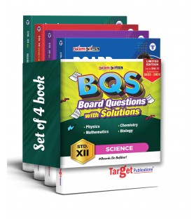 Target Publication Std.12 Board Questions With Solutions Physics, Chemistry, Mathematics & Biology