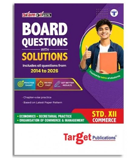 Target Publication Std.12 Board Questions With Solutions Eco, SP, OCM Target Publication Std.12 Board Questions With Solutions Eco, SP, OCM