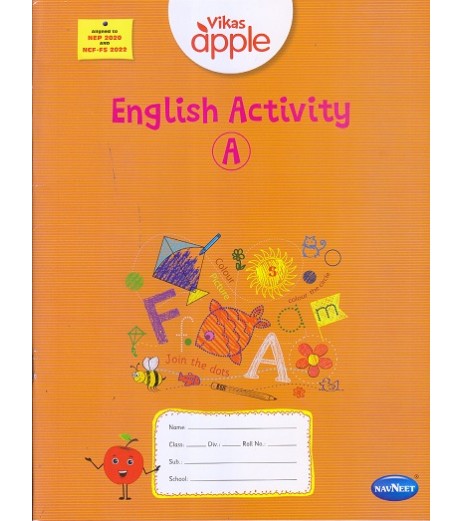 Vikas Apple English Activity Book A by Navneet Preschool Guide | SchoolChamp Vikas Apple English Activity Book-A