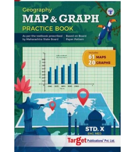 Target Geography Maps and Graph Practice Book Std 10