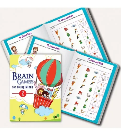Buy Brain Games For Young Minds Level 2 Ages: 5-8 years from SchoolChamp