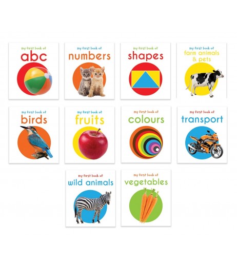 My First Library: Boxset of 10 Board Books for Kids