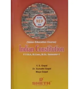 Indian Constitution F.Y.B.A,B.Sc, B.com. Semester 1 Sheth Publication | NEP 2020